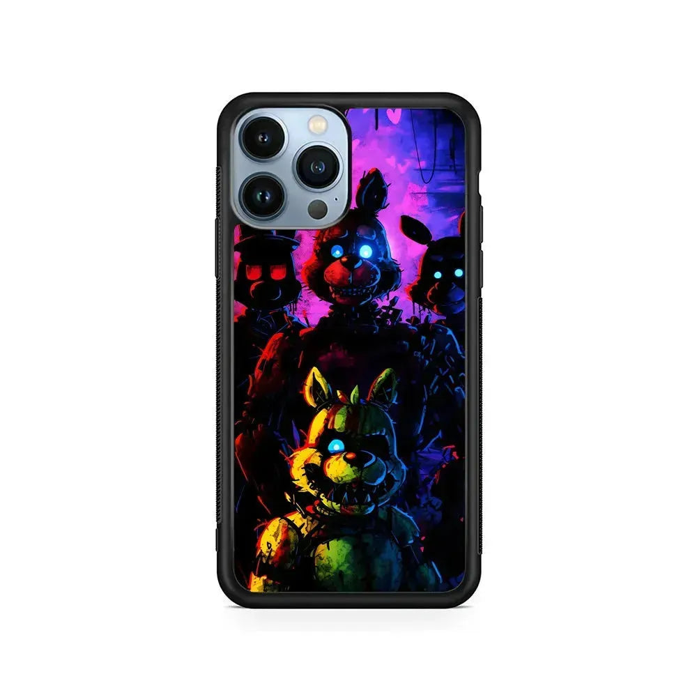 Five Nights at Freddy's Dreadful iPhone 15 Pro Max Case-Rubber / Black (2D Case)-Xtracase