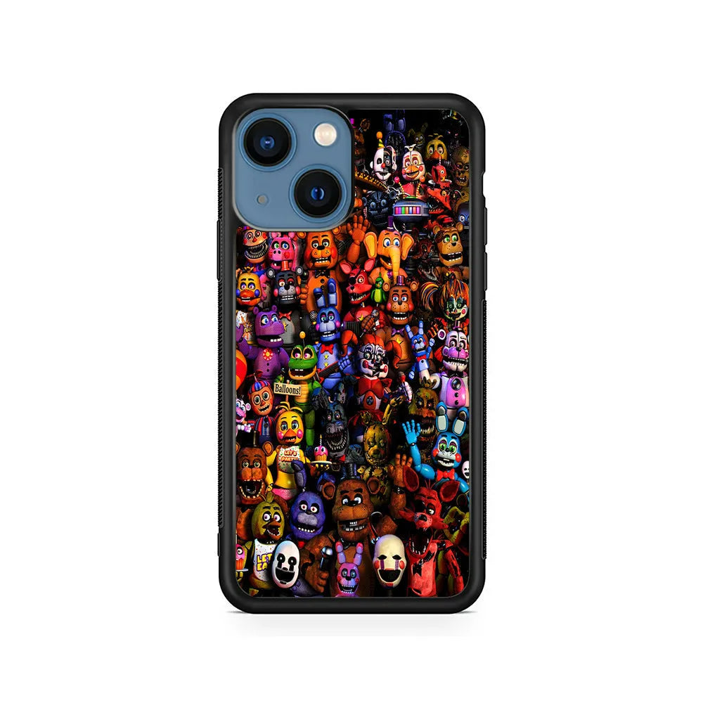 Five Nights at Freddy's FNAF iPhone 15 Plus Case-Rubber / Black (2D Case)-Xtracase