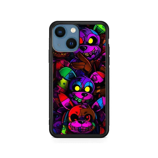 Five Nights at Freddy's Horror iPhone 13 Mini Case-Rubber / Black (2D Case)-Xtracase