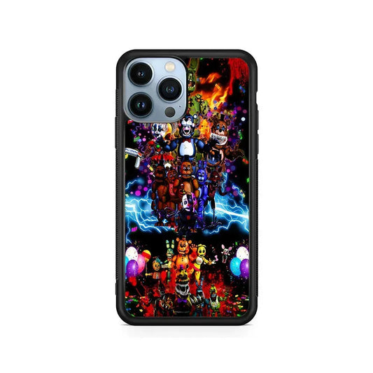 Five Nights at Freddy's Party iPhone 15 Pro Max Case-Rubber / Black (2D Case)-Xtracase