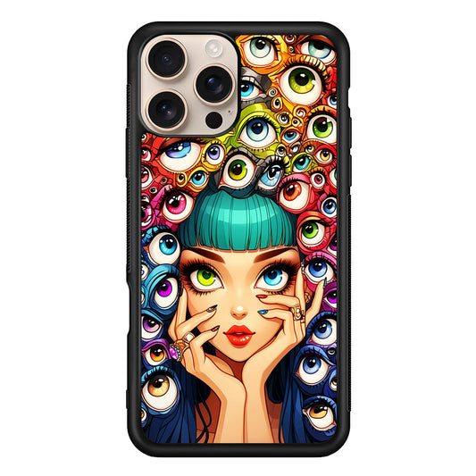 Flamboyant Girl with Many Eyes iPhone 16 Pro Max Case - iPhone 16 Pro Max