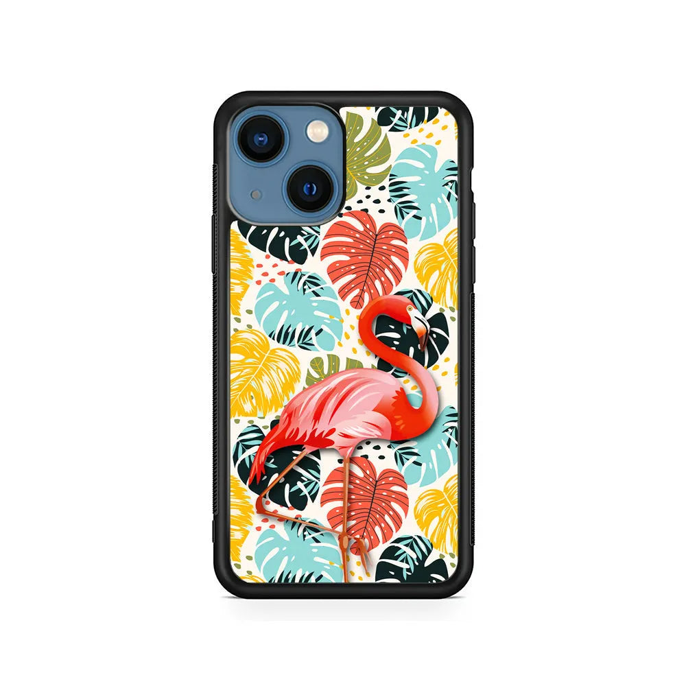 Flamingo Stand in Beauty iPhone 15 Case-Rubber / Black (2D Case)-Xtracase