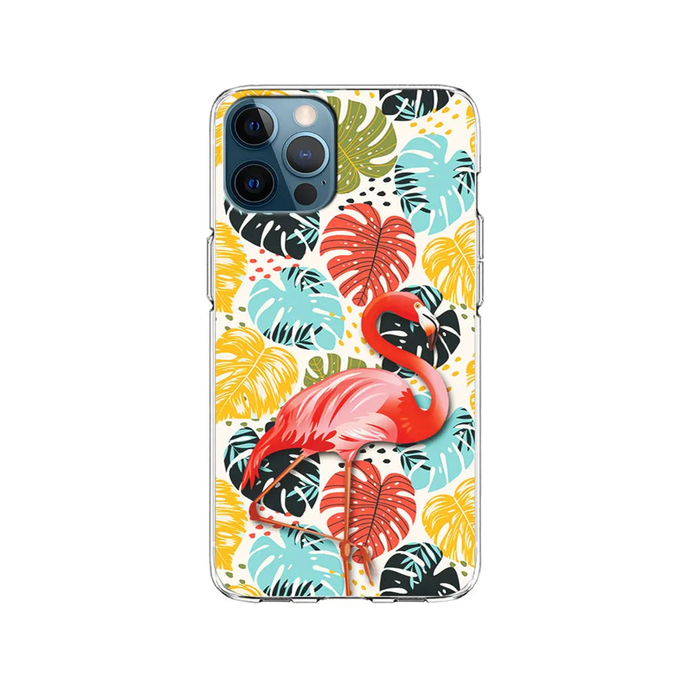 Flamingo Stand in Beauty iPhone 13 Pro Case-Clear Soft Case-Xtracase