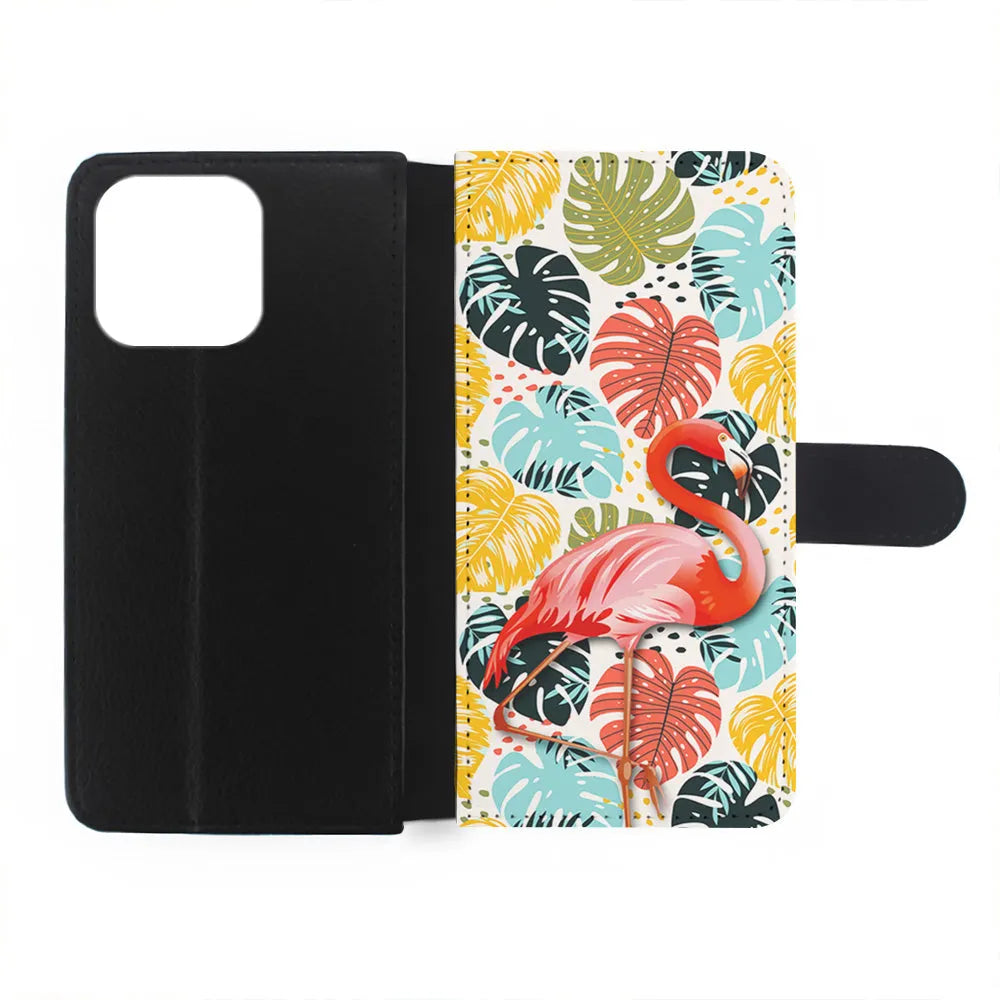 Flamingo Stand in Beauty iPhone 15 Plus Case-Flip Wallet Case-Xtracase
