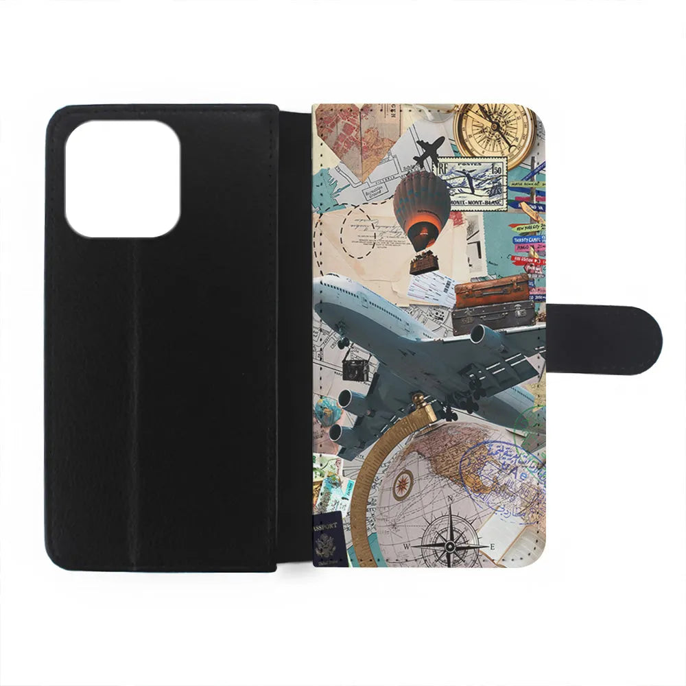 Flight Travel Vacation iPhone 13 Pro Max Case-Flip Wallet Case-Xtracase