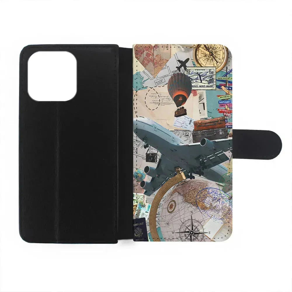 Flight Travel Vacation iPhone 15 Pro Max Case-Flip Wallet Case-Xtracase