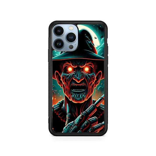 Freddy Krueger Horror Movie iPhone 15 Pro Max Case-Rubber / Black (2D Case)-Xtracase