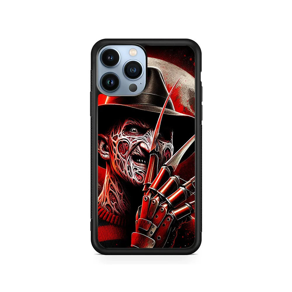 Freddy Krueger The Springwood Slasher iPhone 13 Pro Case-Rubber / Black (2D Case)-Xtracase