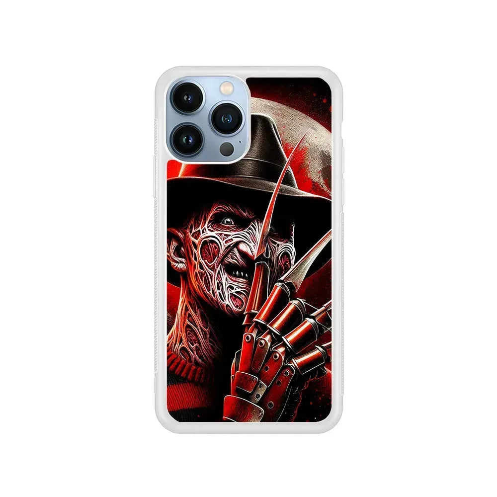 Freddy Krueger The Springwood Slasher iPhone 15 Pro Max Case-Rubber / White (2D Case)-Xtracase