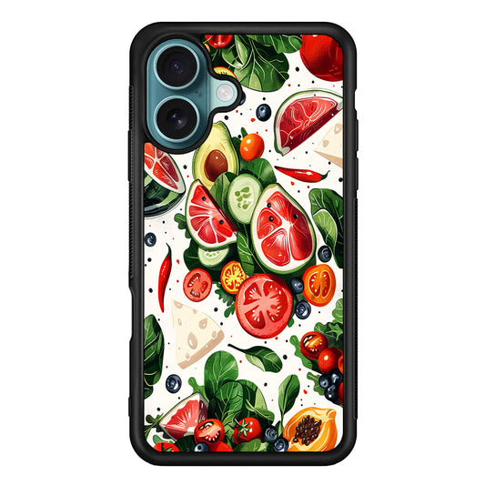 Fresh Organic Fruits and Vegetables iPhone 16 Case - Xtracase