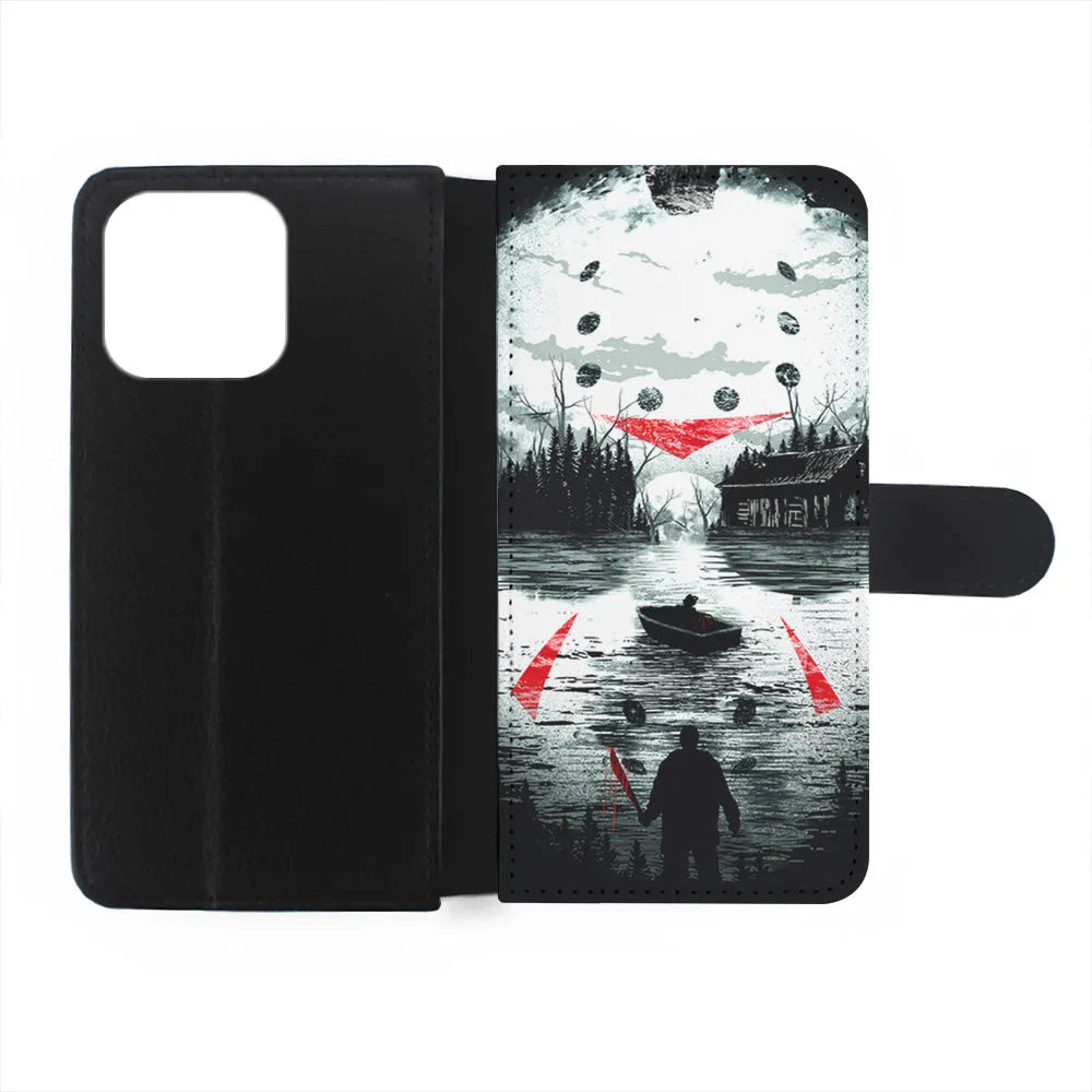Friday the 13th Silhouette Mask iPhone 13 Pro Case-Flip Wallet Case-Xtracase
