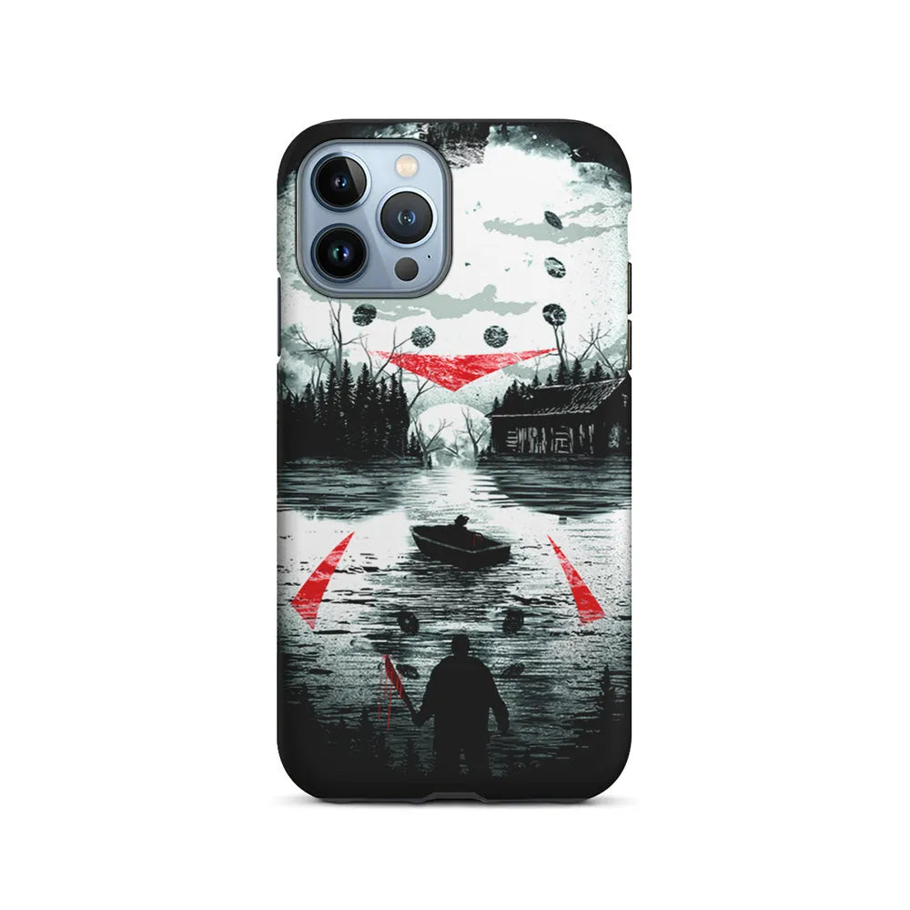 Friday the 13th Silhouette Mask iPhone 13 Pro Case-2 in 1 Tough Case-Xtracase