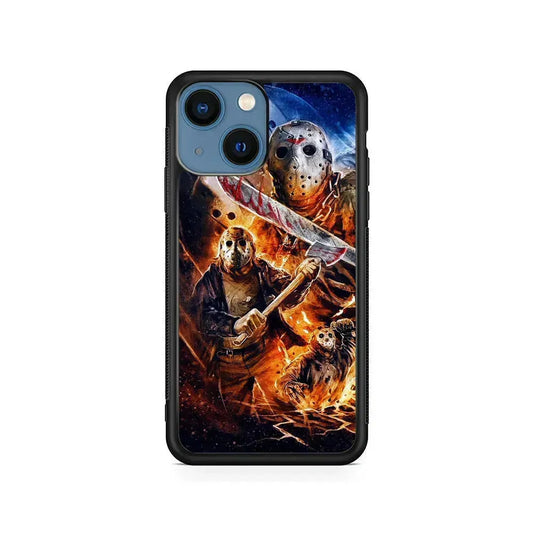 Friday the 13th Terror iPhone 13 Mini Case-Rubber / Black (2D Case)-Xtracase