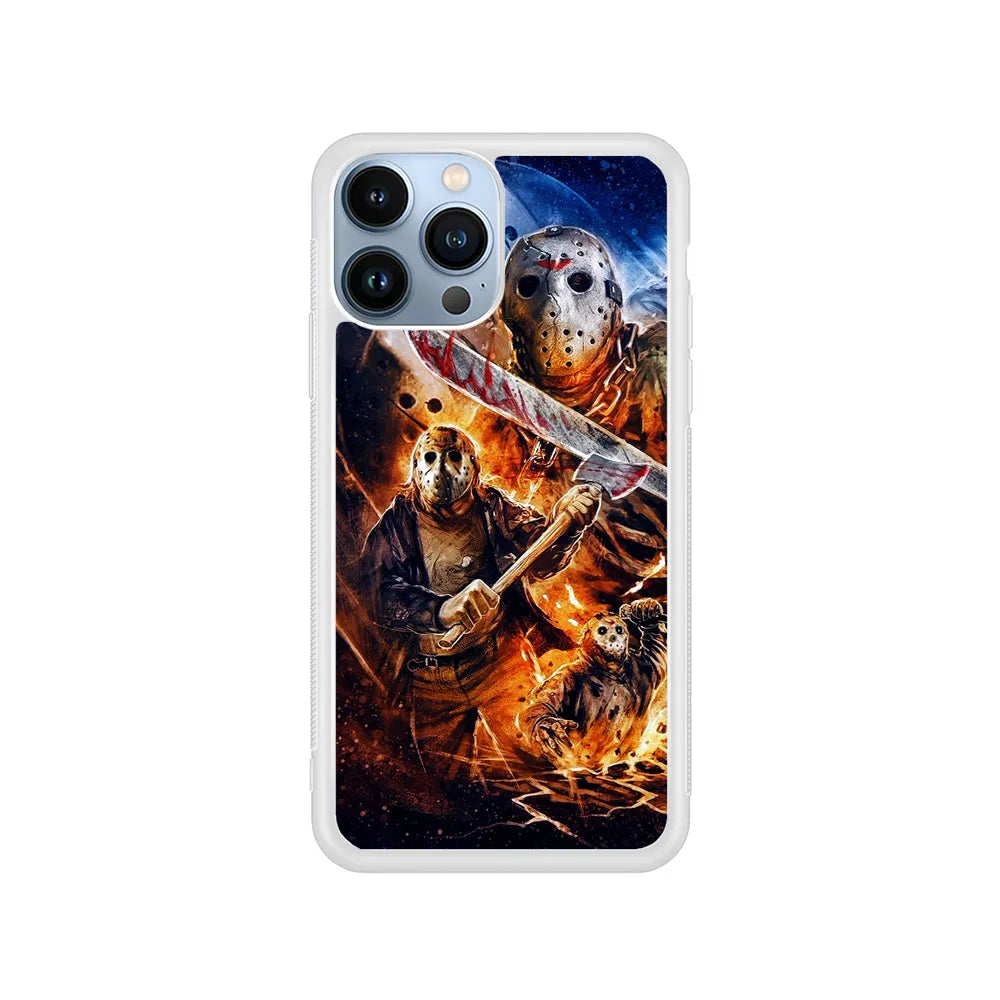 Friday the 13th Terror iPhone 13 Pro Case-Rubber / White (2D Case)-Xtracase