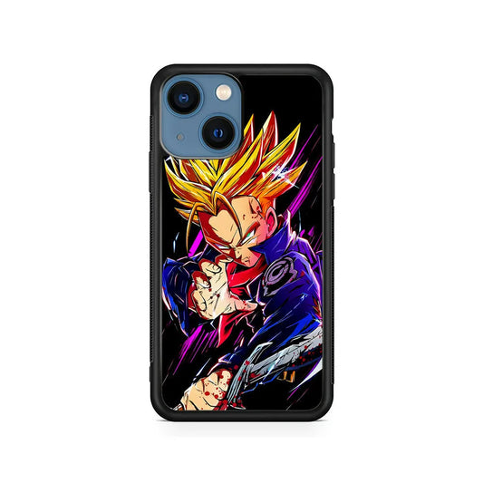 Future Trunks Dragon Ball Z iPhone 15 Case-Rubber / Black (2D Case)-Xtracase