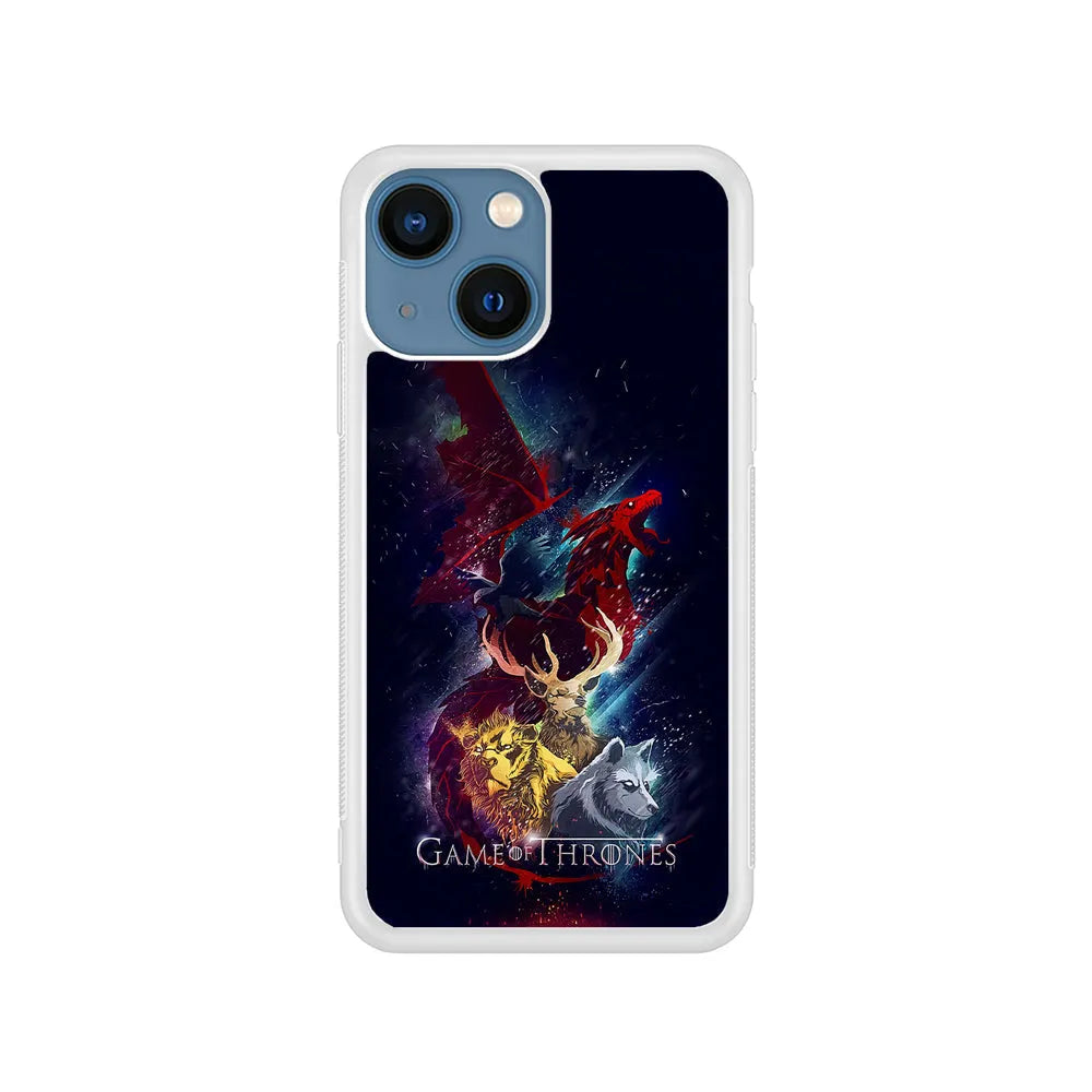 Game Of Thrones Amazing Art iPhone 14 Plus Case-Rubber / White (2D Case)-Xtracase