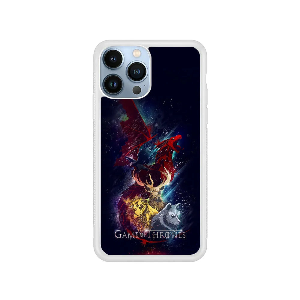 Game Of Thrones Amazing Art iPhone 13 Pro Case-Rubber / White (2D Case)-Xtracase