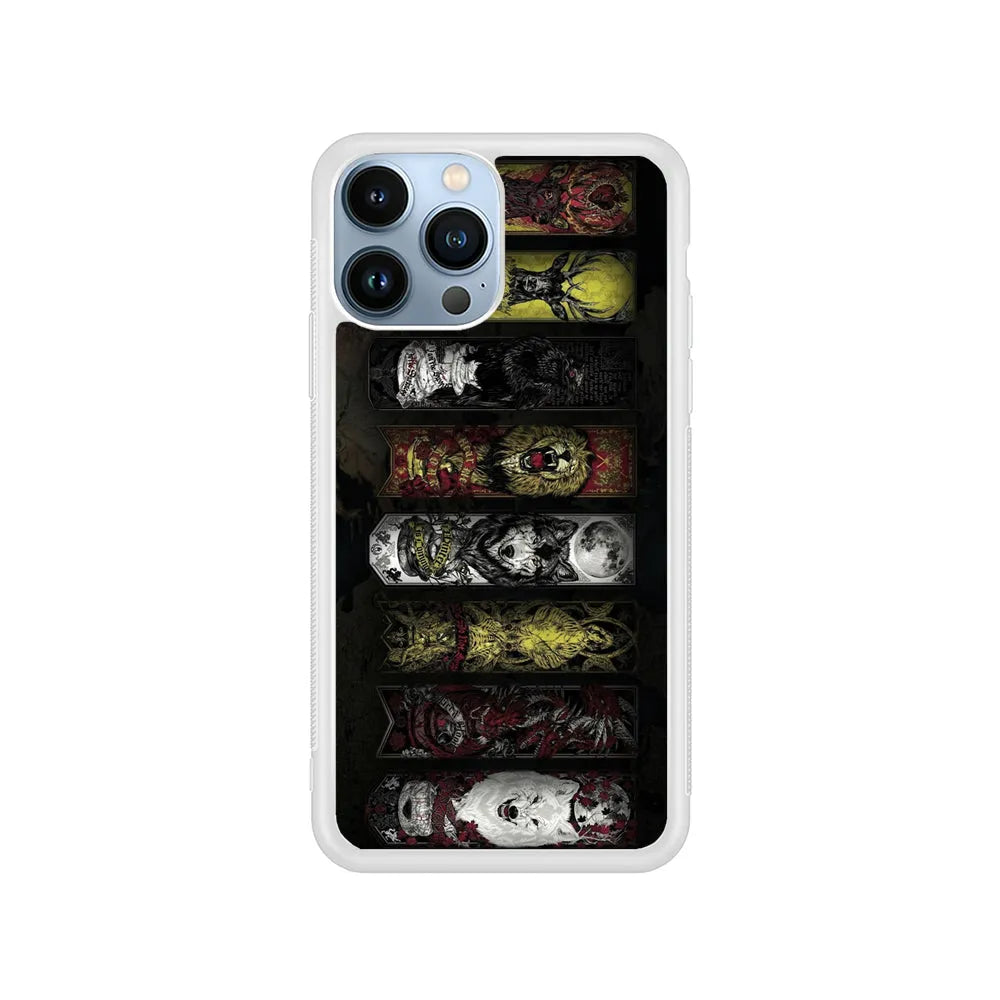 Game Of Thrones Flag Kingdom iPhone 13 Pro Case-Rubber / White (2D Case)-Xtracase