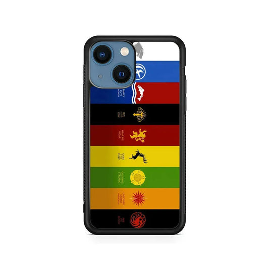 Game Of Thrones Flag Slogan iPhone 13 Mini Case-Rubber / Black (2D Case)-Xtracase