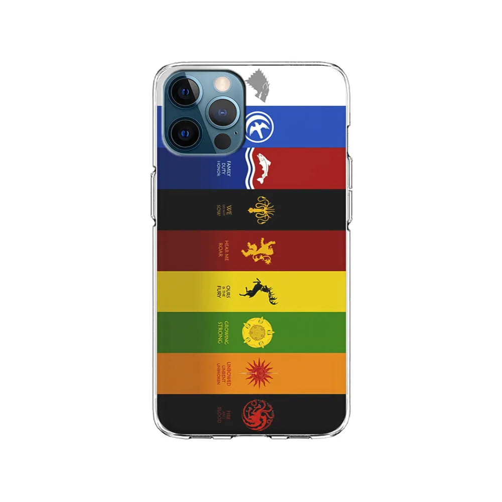 Game Of Thrones Flag Slogan iPhone 13 Pro Case-Clear Soft Case-Xtracase