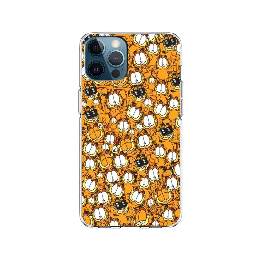 Garfield Cartoon Collage iPhone 15 Pro Max Case-Clear Soft Case-Xtracase