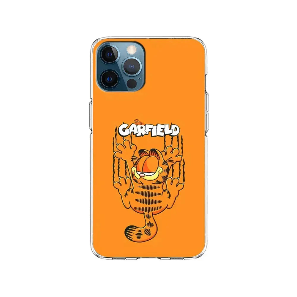 Garfield The Cat Scratch Wall iPhone 15 Pro Max Case-Clear Soft Case-Xtracase