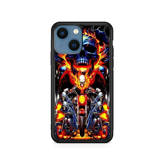 Ghost Rider and His Troops iPhone 13 Mini Case-Rubber / Black (2D Case)-Xtracase