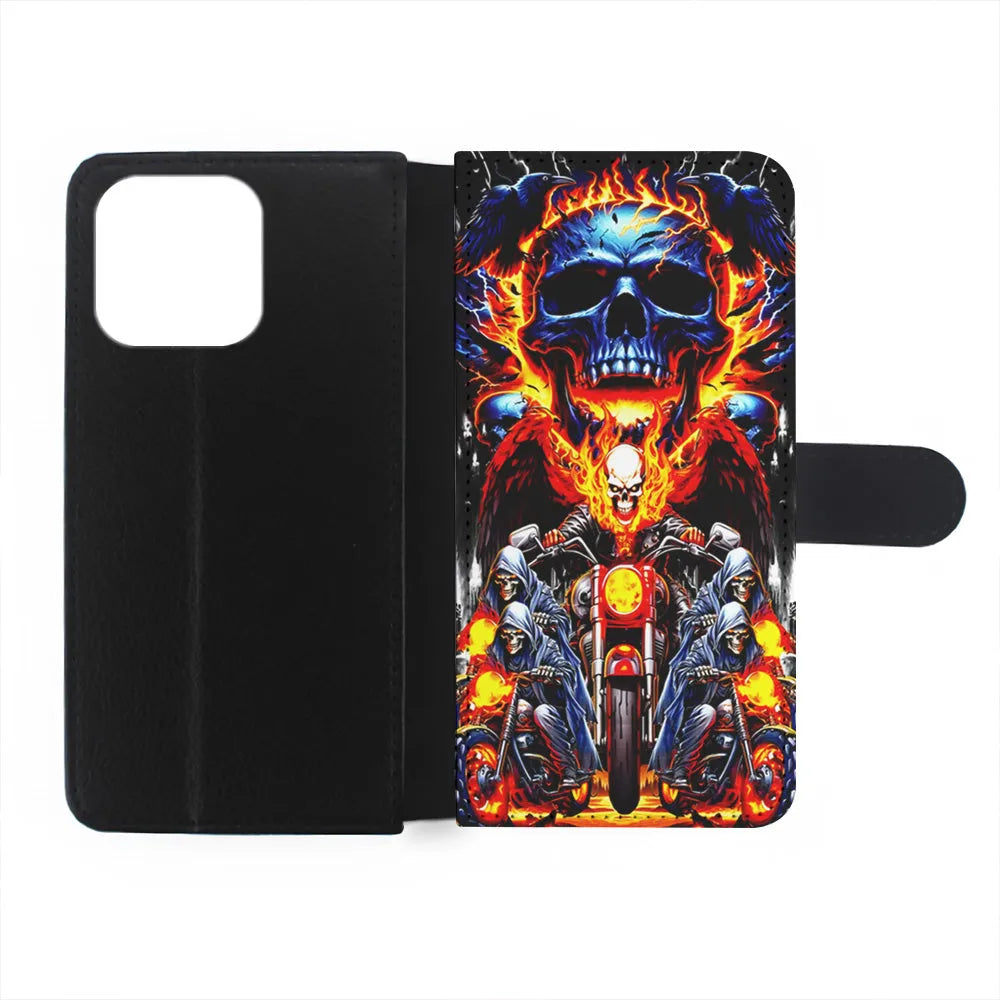 Ghost Rider and His Troops iPhone 13 Pro Case-Flip Wallet Case-Xtracase