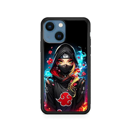 Girl Members of Akatsuki iPhone 13 Mini Case-Rubber / Black (2D Case)-Xtracase