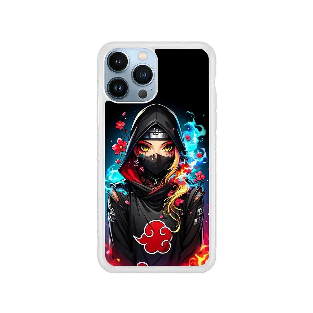Girl Members of Akatsuki iPhone 15 Pro Max Case-Rubber / White (2D Case)-Xtracase