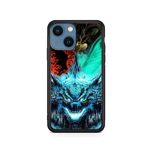 Godzilla and Kaiju iPhone 13 Mini Case-Rubber / Black (2D Case)-Xtracase