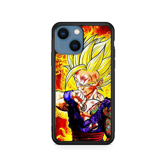 Gohan Super Saiyan 2 iPhone 15 Plus Case-Rubber / Black (2D Case)-Xtracase