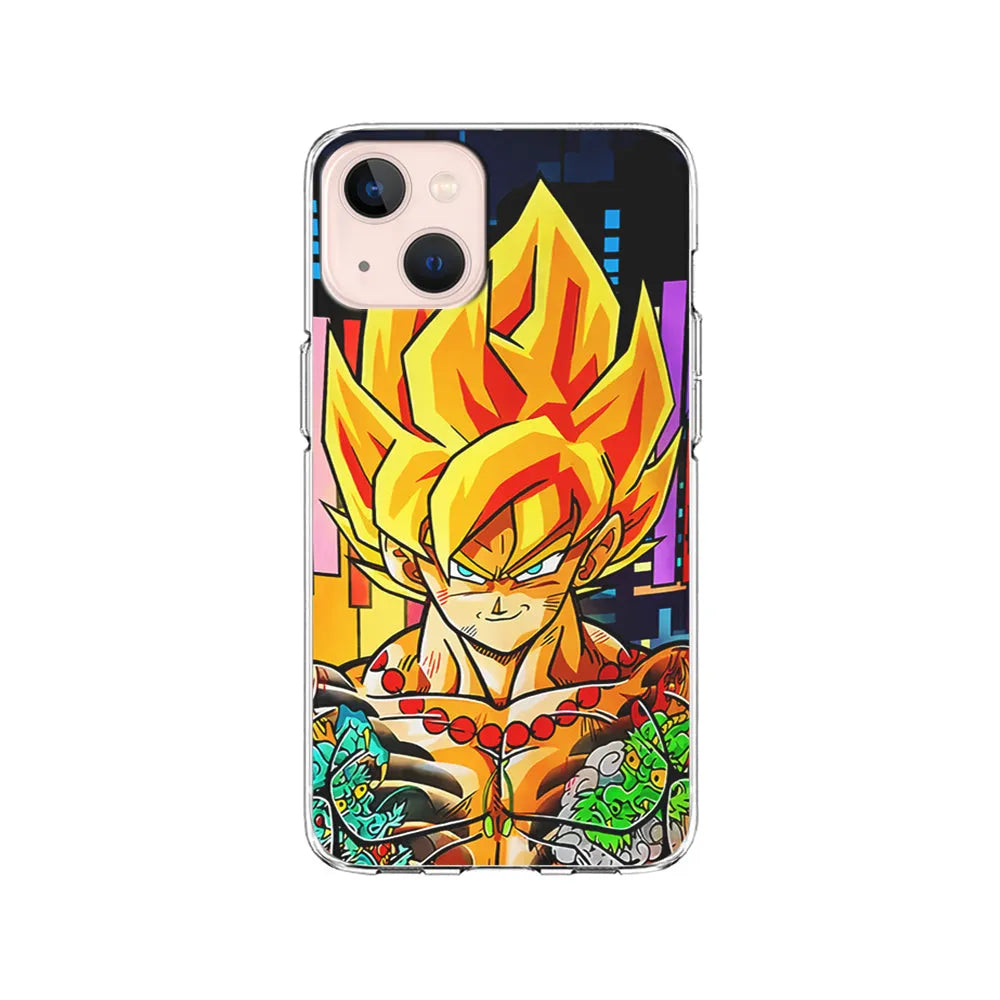Goku Dragon Ball Z Yakuza iPhone 14 Plus Case-Clear Soft Case-Xtracase