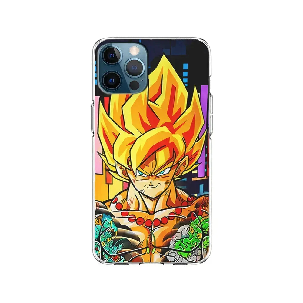Goku Dragon Ball Z Yakuza iPhone 15 Pro Max Case-Clear Soft Case-Xtracase
