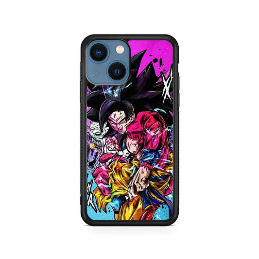 Goku SS4 Dragon Ball Z iPhone 13 Mini Case-Rubber / Black (2D Case)-Xtracase