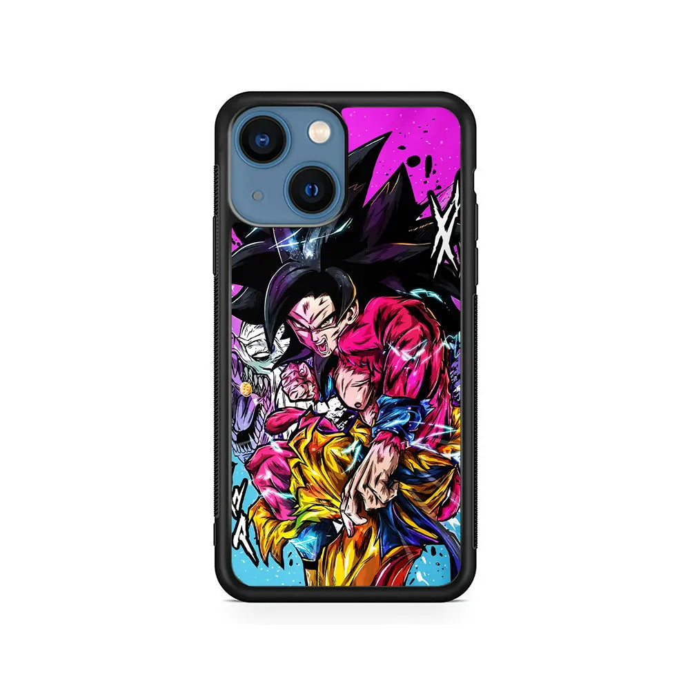 Goku SS4 Dragon Ball Z iPhone 14 Plus Case-Rubber / Black (2D Case)-Xtracase