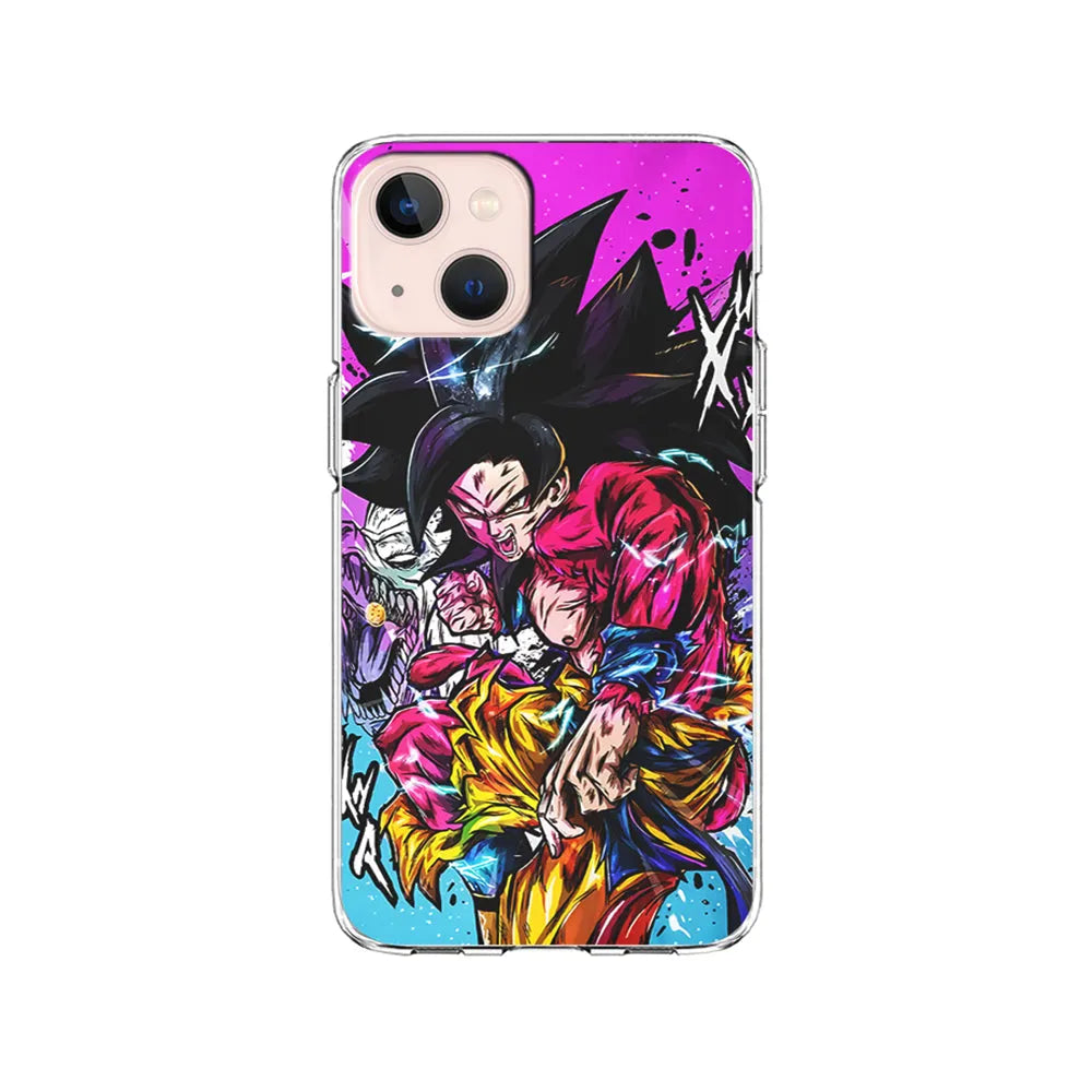 Goku SS4 Dragon Ball Z iPhone 14 Plus Case-Clear Soft Case-Xtracase