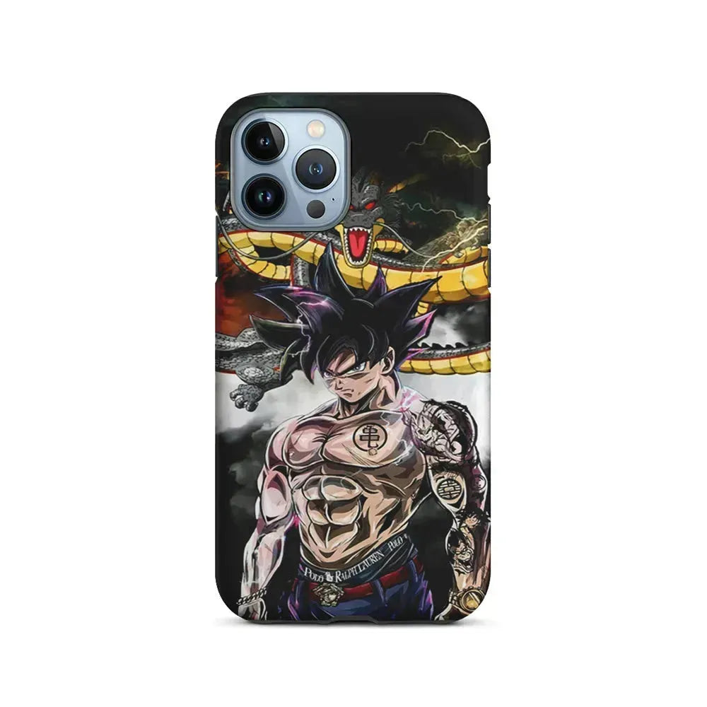 Goku X Shenron Dragon Ball Z iPhone 15 Pro Max Case-2 in 1 Tough Case-Xtracase