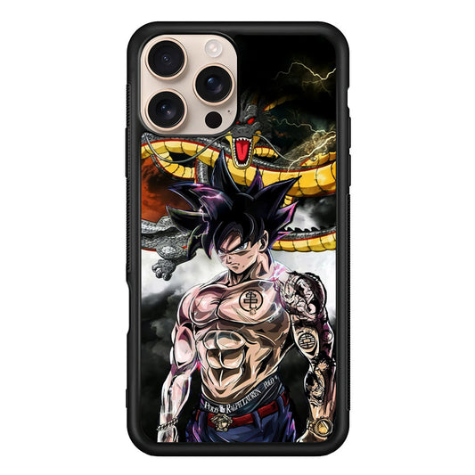 Goku X Shenron Dragon Ball Z iPhone 16 Pro Max Case - iPhone 16 Pro Max