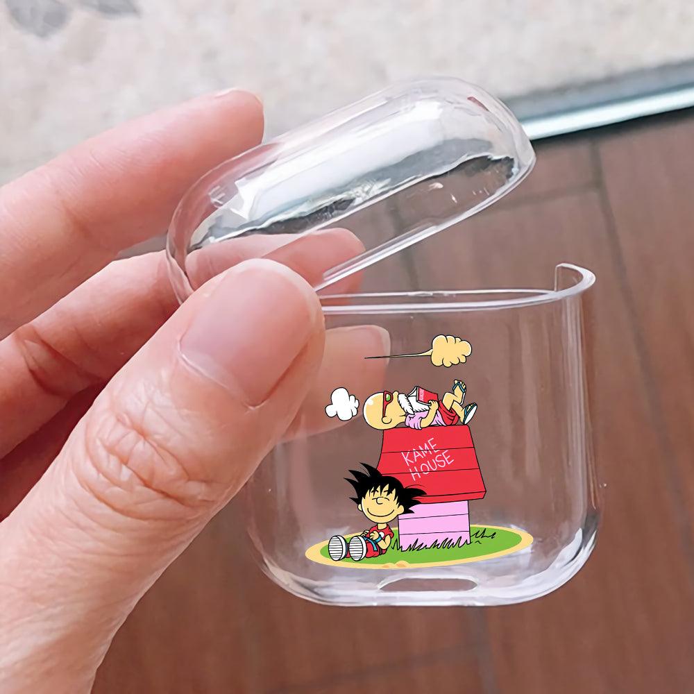 Goku and Roshi on Kame House Protective Clear Case Cover For Apple Airpods-Xtracase