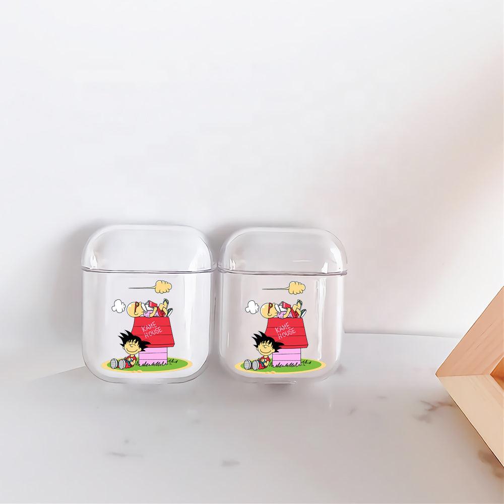 Goku and Roshi on Kame House Protective Clear Case Cover For Apple Airpods-Xtracase