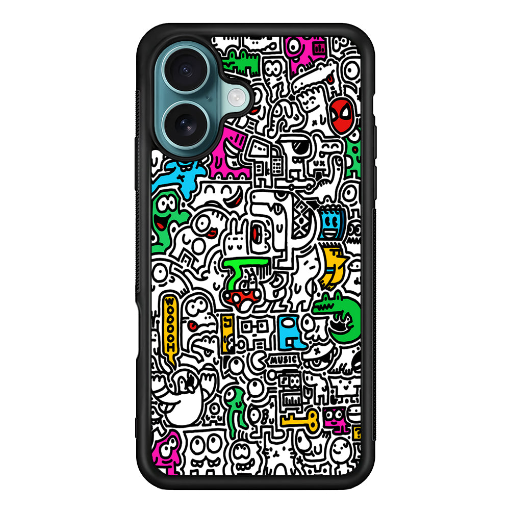 Graffiti Doodle Drawings Art iPhone 16 Case - Xtracase