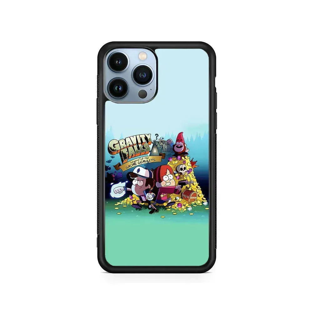 Gravity Falls Gnome Gemulets iPhone 15 Pro Max Case-Rubber / Black (2D Case)-Xtracase