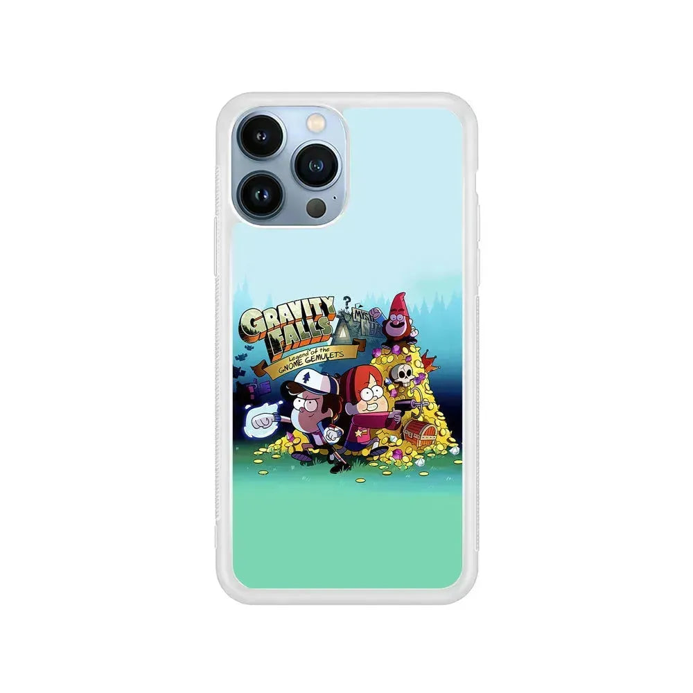 Gravity Falls Gnome Gemulets iPhone 15 Pro Max Case-Rubber / White (2D Case)-Xtracase
