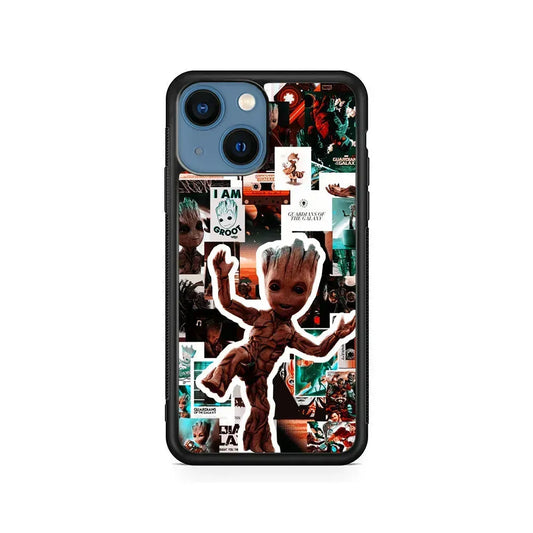 Groot Aesthetic iPhone 13 Mini Case-Rubber / Black (2D Case)-Xtracase