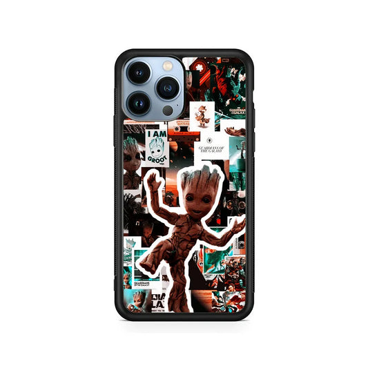 Groot Aesthetic iPhone 13 Pro Max Case-Rubber / Black (2D Case)-Xtracase