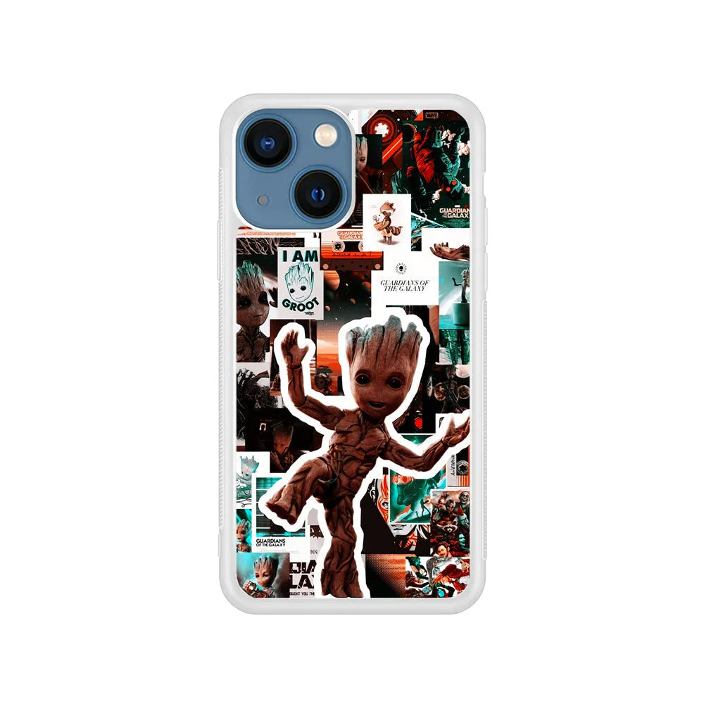 Groot Aesthetic iPhone 15 Plus Case-Rubber / White (2D Case)-Xtracase