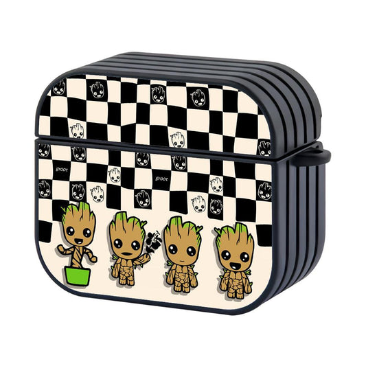 Groot Being Cute Hard Plastic Case Cover For Apple Airpods 3-Xtracase