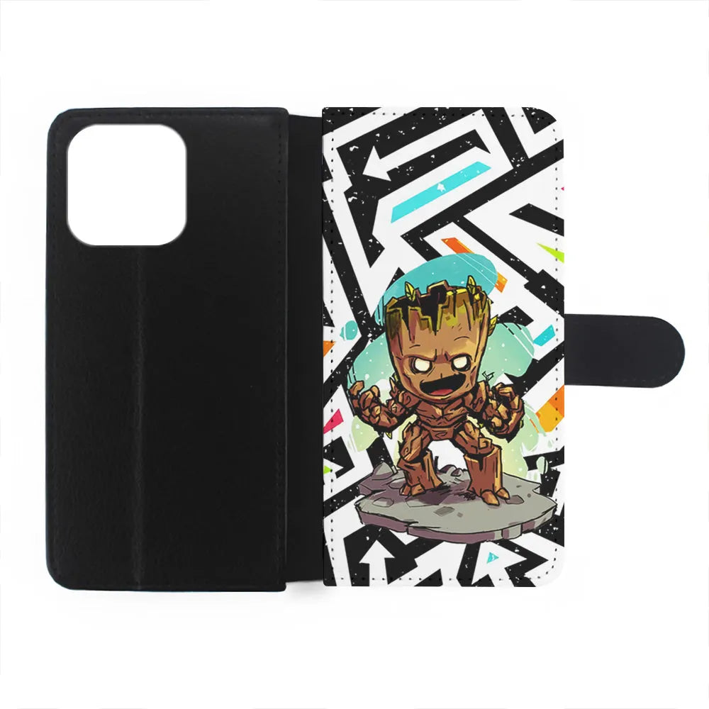 Groot Scream Power iPhone 14 Plus Case-Flip Wallet Case-Xtracase