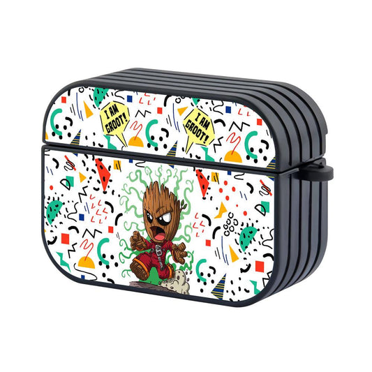 Groot Tiny Red Suit Hard Plastic Case Cover For Apple Airpods Pro-Xtracase